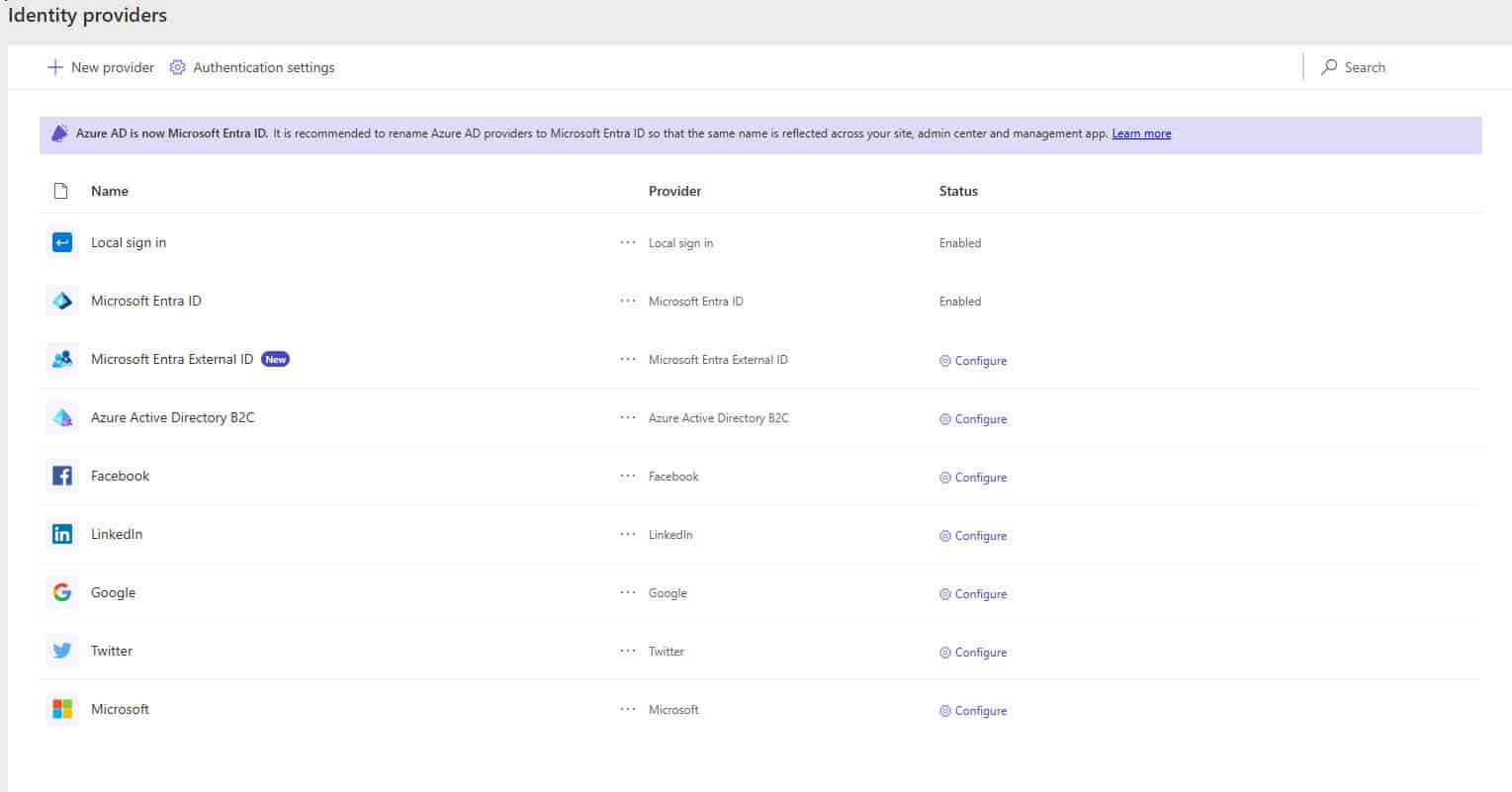 Set Up Microsoft Identity Provider Authentication Power Pages