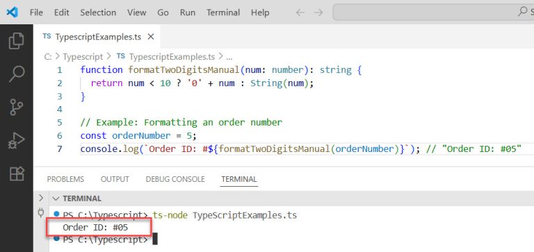 How to Format Numbers as Two Digits in TypeScript