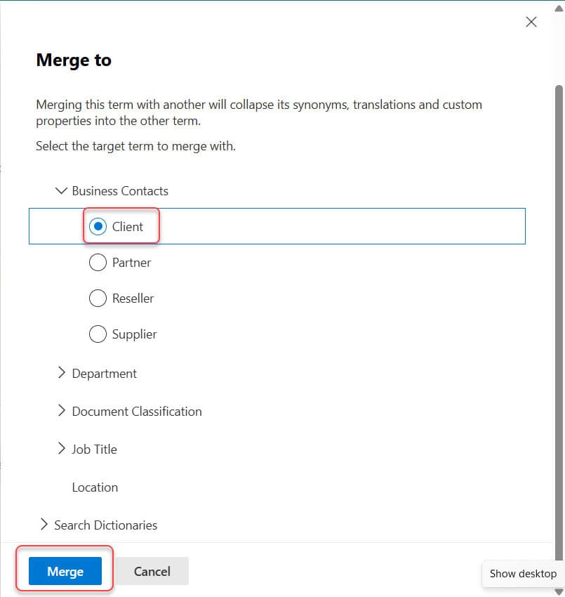 Duplicate terms being merged in SharePoint Term Store