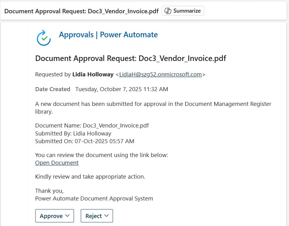 Approval action setup screen for SharePoint document workflow Approval action setup screen for SharePoint document workflow