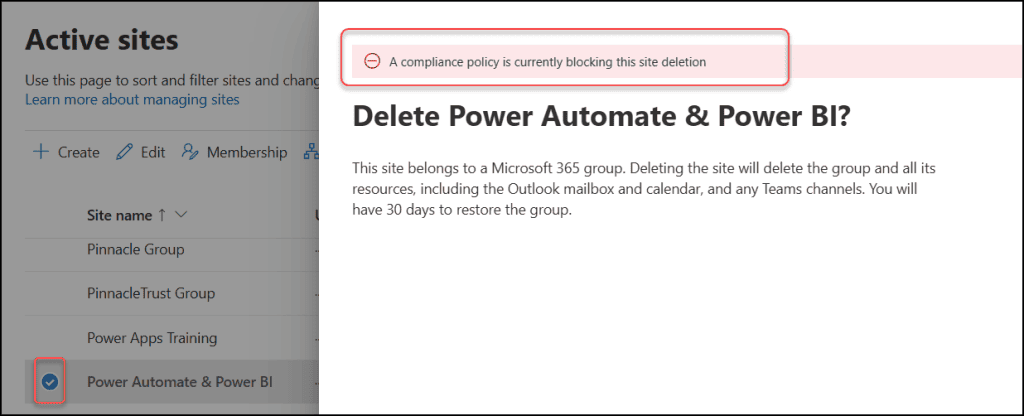 Create Site Retention Policies in SharePoint