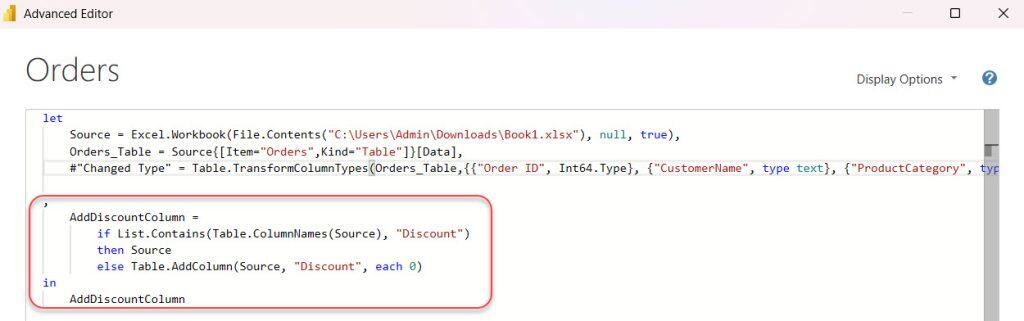 Add Column If It Doesn’t Exist Using Power Query