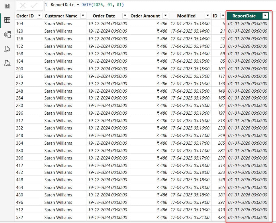Add a Fixed Value Column Using a DAX Calculated Column in Power BI