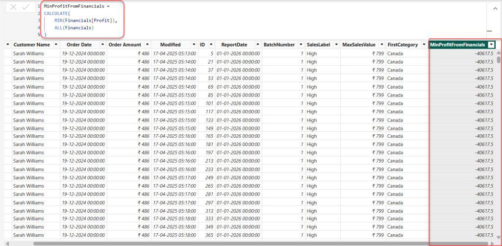 Add a Fixed Value From Another Table Using a DAX Calculated Column