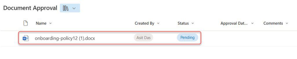 Approval workflow created in Power Automate for a Microsoft 365 department group