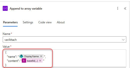 Fix AttachmentContentNotValidBase64String in Power Automate Approval