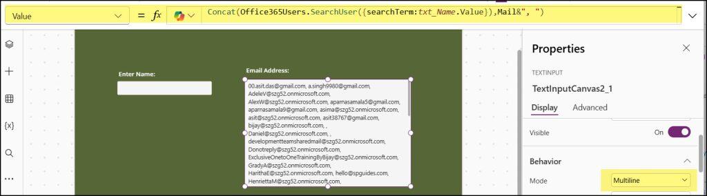 How to Search User Email in Power Apps