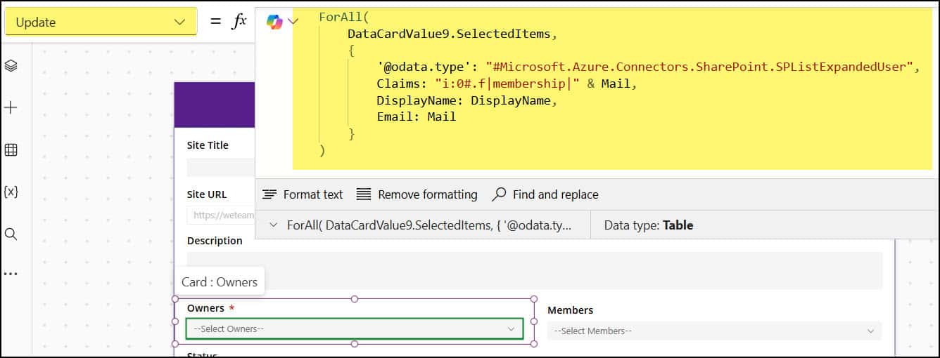 Save Multiple Users From a Power Apps Combo Box to a SharePoint Person Field