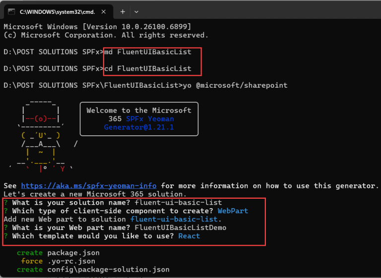 SharePoint Framework (SPFx) Fluent UI Basic List Example