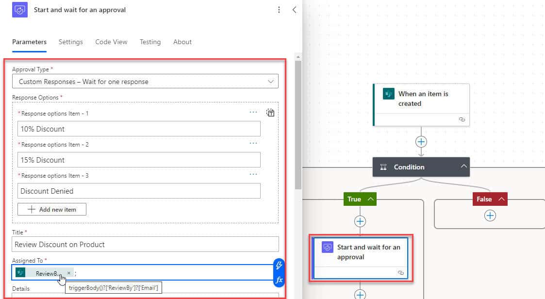 Power Automate Start and Wait for an Approval