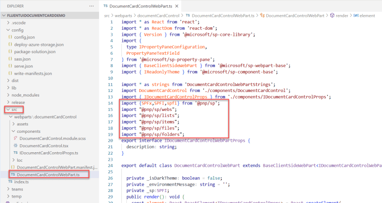 Fluent UI DocumentCard in SPFx Web Part