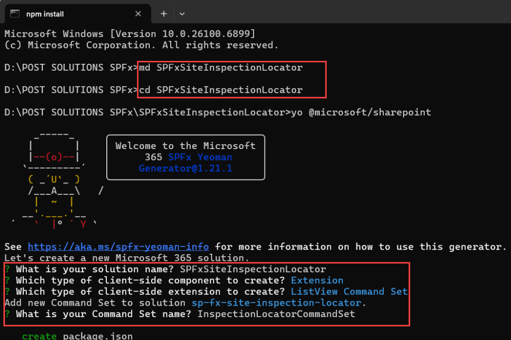 spfx list view command set