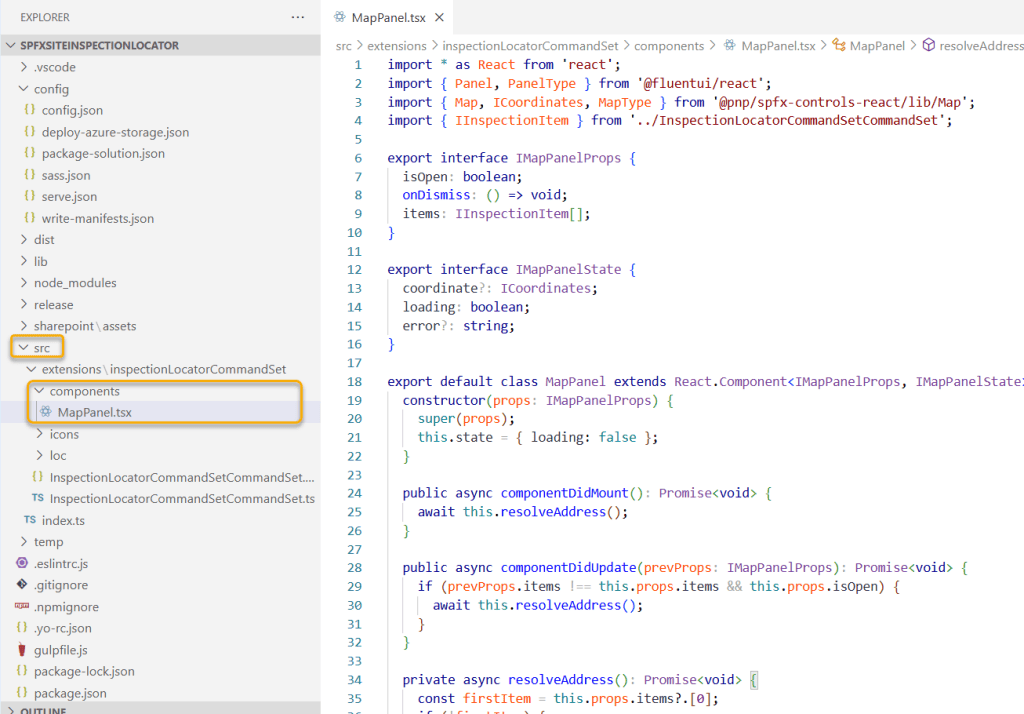 spfx list view command set examples using pnp react controls