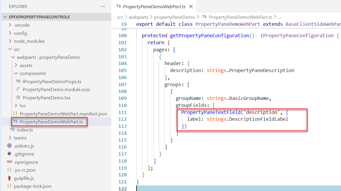 How to Add Custom Controls in SPFx Property Pane