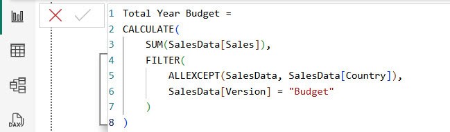 ALLEXCEPT() Function in Power BI