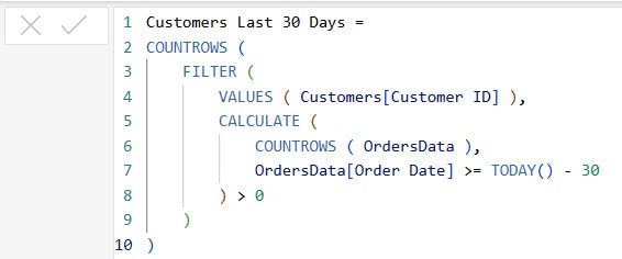 Calculate Transactions In Last N Days in Power BI Using DAX