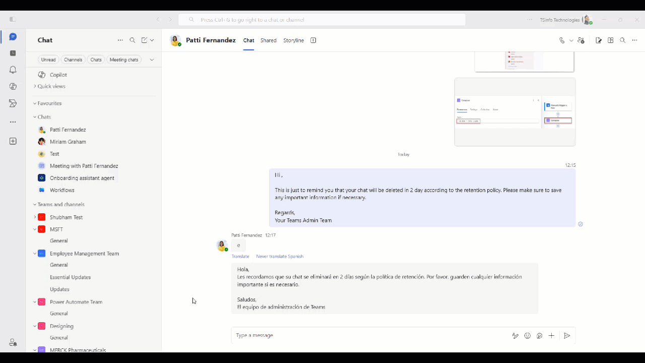 Print Microsoft Teams Chat using Copy and Paste into Word