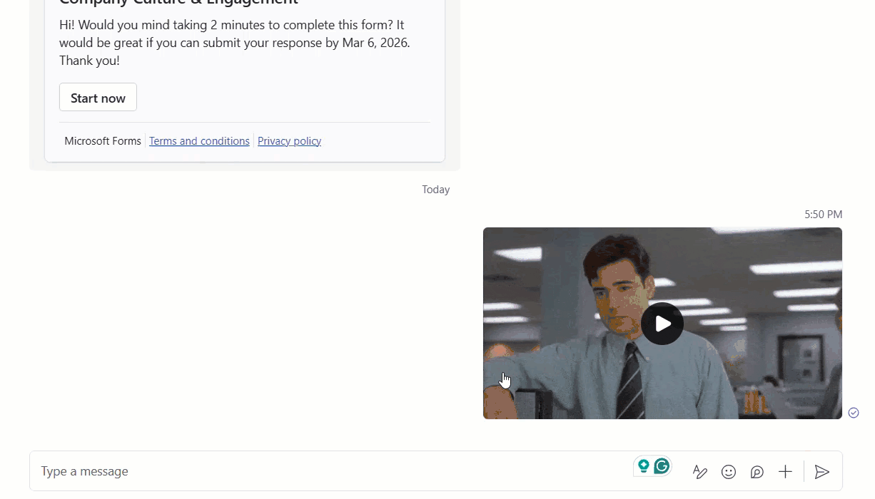 Send a GIF as a Regular User in Microsoft Teams