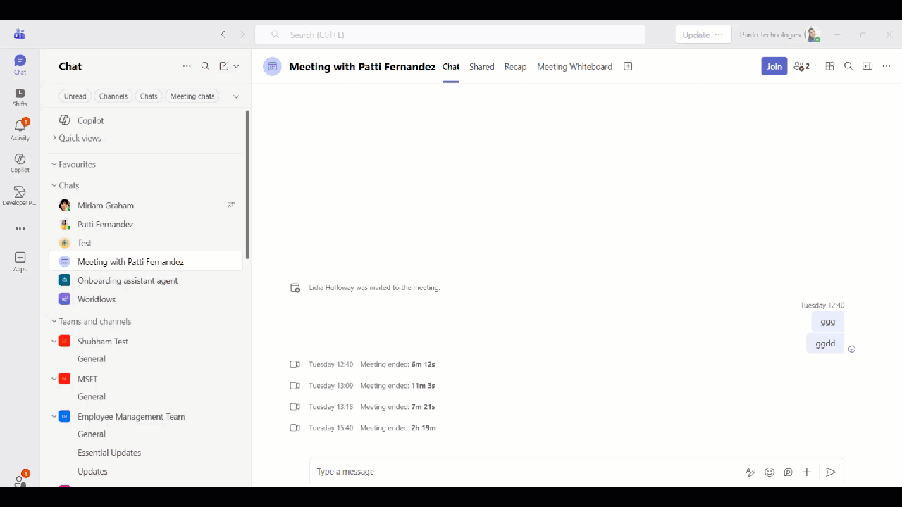 Start a New Chat to Find Someone in Teams