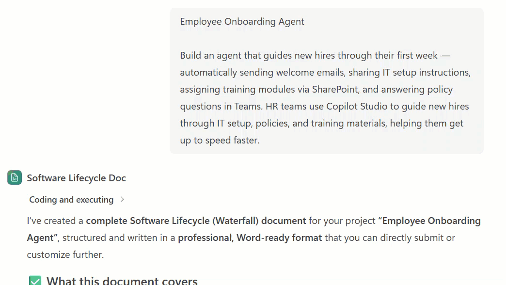 How to Create an AI Software Lifecycle Generator Agent in Microsoft 365