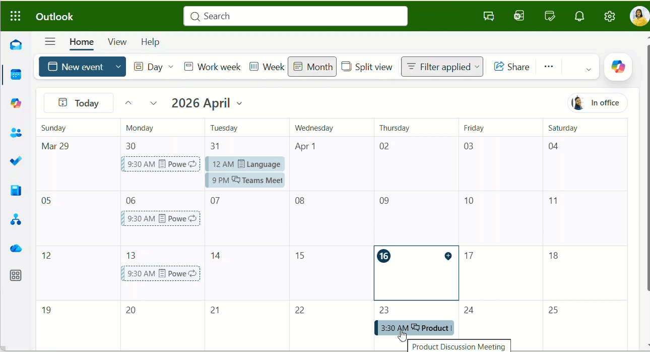 how to change meeting time in teams if you are not the organizer
