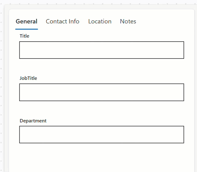 powerapps tablist navigation